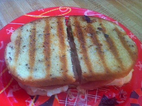 pork roll rachel sandwich on plate